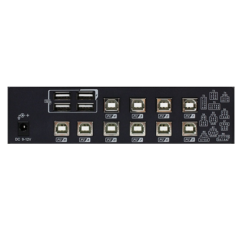 10 Port USB Switch, KM Switcher with USB HID, Hotkey Switching, and Mouse  Roaming function, USW-KM108