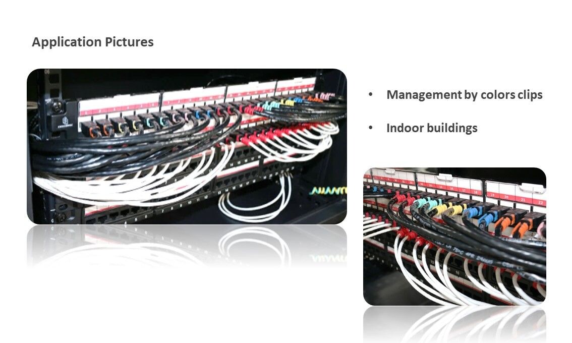 Cable de conexión CRXCONEC generalmente combinado con panel de conexión servido en el centro de datos. Cuando nuestro cable de conexión con panel de conexión se coloca en el armario de rack, el cable de conexión CRXCONEC es mucho más fácil de identificar.