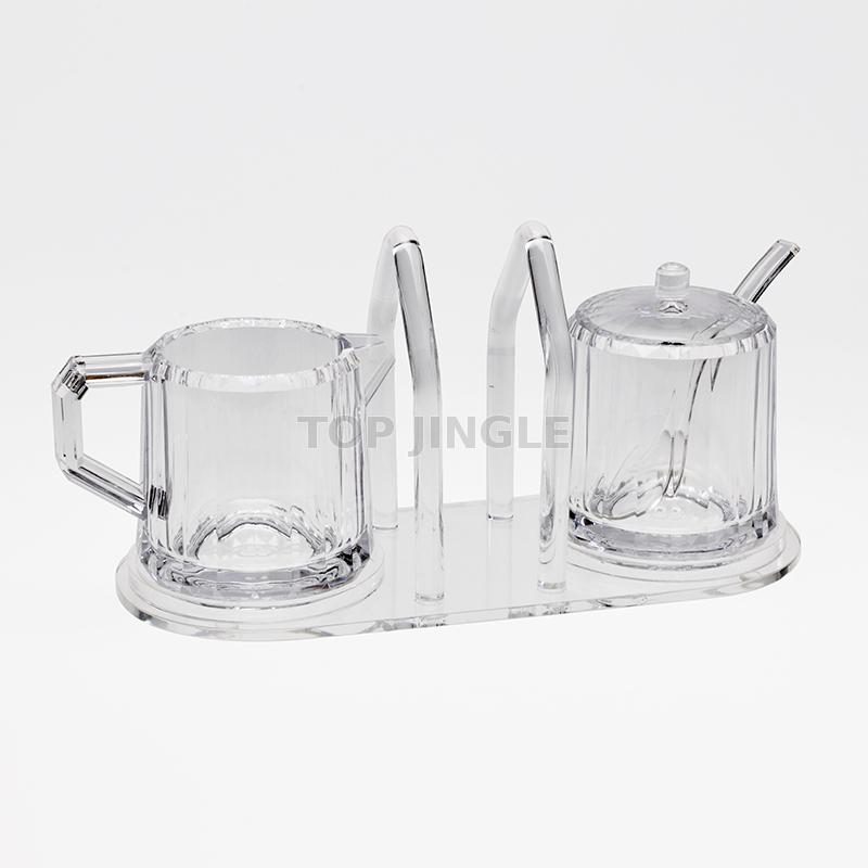 Acrylic creamer and sugar jar with spoon Taiwantrade