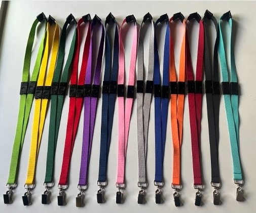 Polyester Lanyards for ID Badges with Breakaway Buckle*3/Swivel Zinc ...