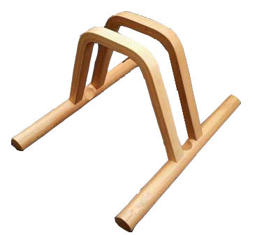 wooden bicycle stand