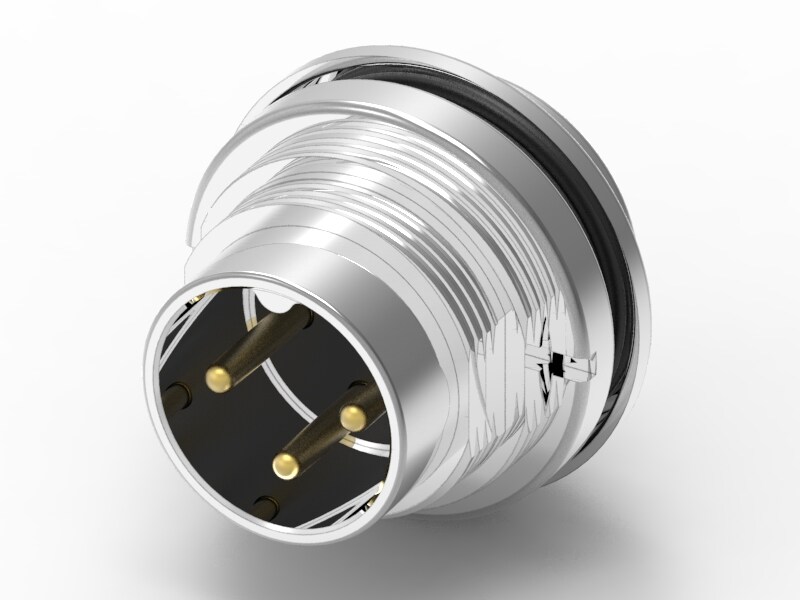 DIN M16(M) 3PIN Front Lock Solder Type(Lock:M18*0.75) | Taiwantrade