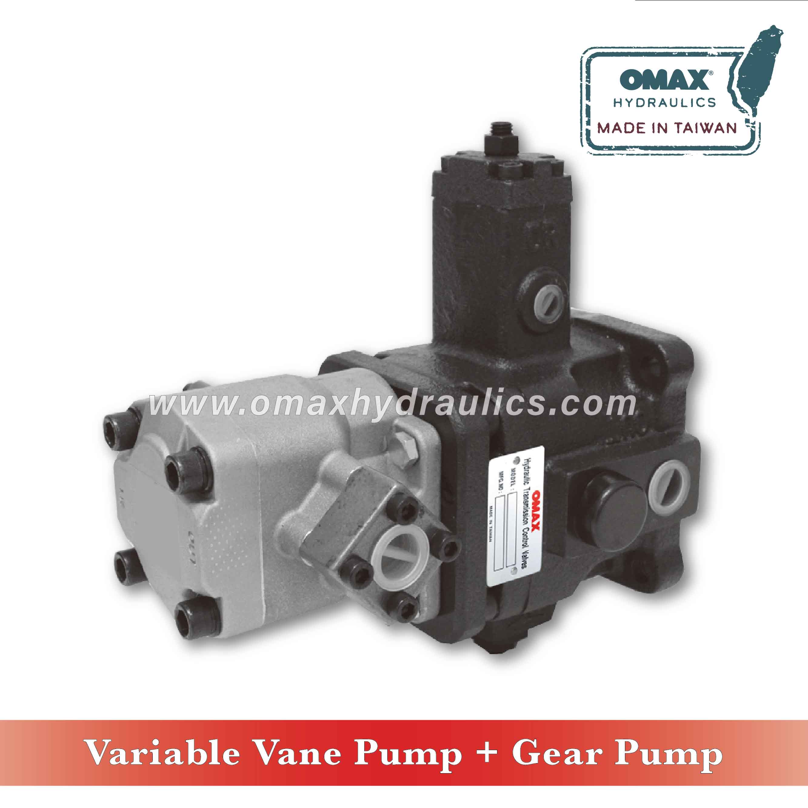 Variable Displacement Vane Pump with Gear Pump | OMAX Hydraulics