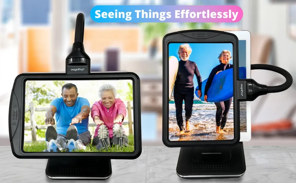 flexible gooseneck magnifying desk lamp dual directional screen magnifier