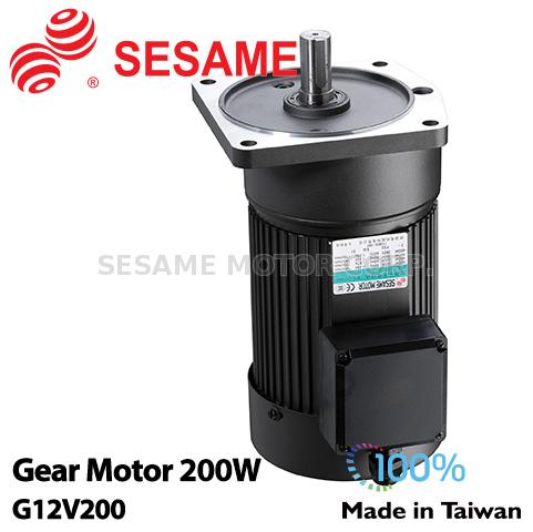 Sesame G12V200U-30 Precision Gear Motor 200W/3PH/230V/460V/4P/Ratio 1:30