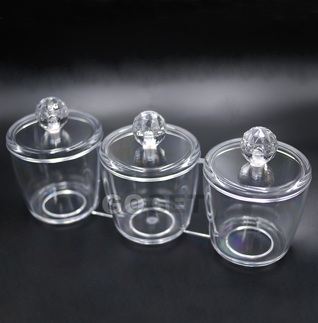 Acrylic Apothecary Jars (3Piece Set), Plastic Jars with Lids, Bathroom