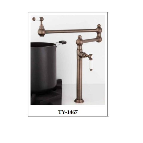 DECK-MOUNT RETRACTABLE POT FILLER FAUCET