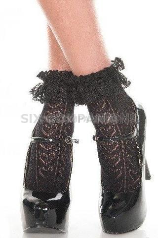 Heart net design ankle hi