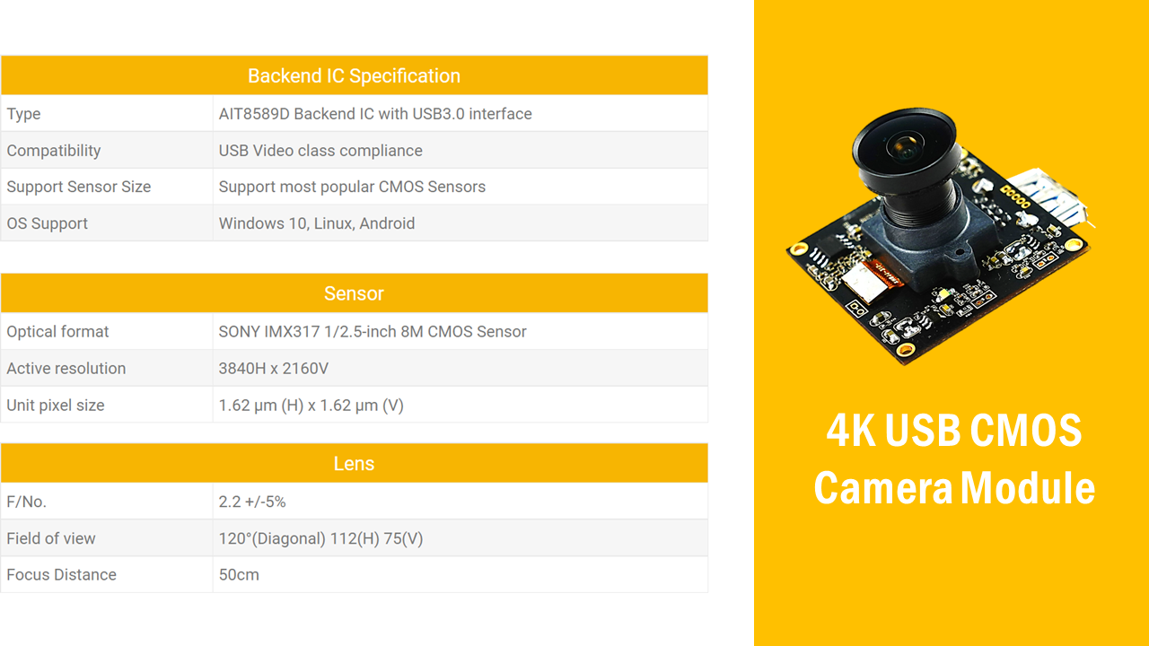 4k drone camera module