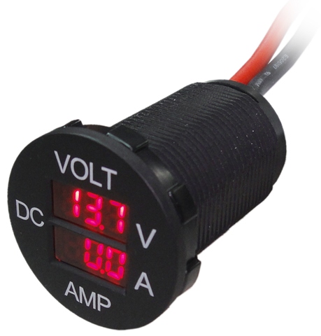 DC Voltage & Amp Meter, LED Digital Display - Two In One Design