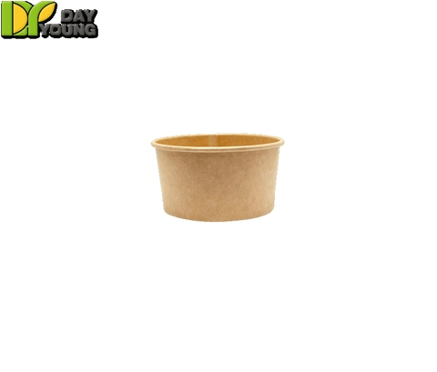 Kraft Paper Salad Cups, Disposable Bowls for Hot or Cold Food