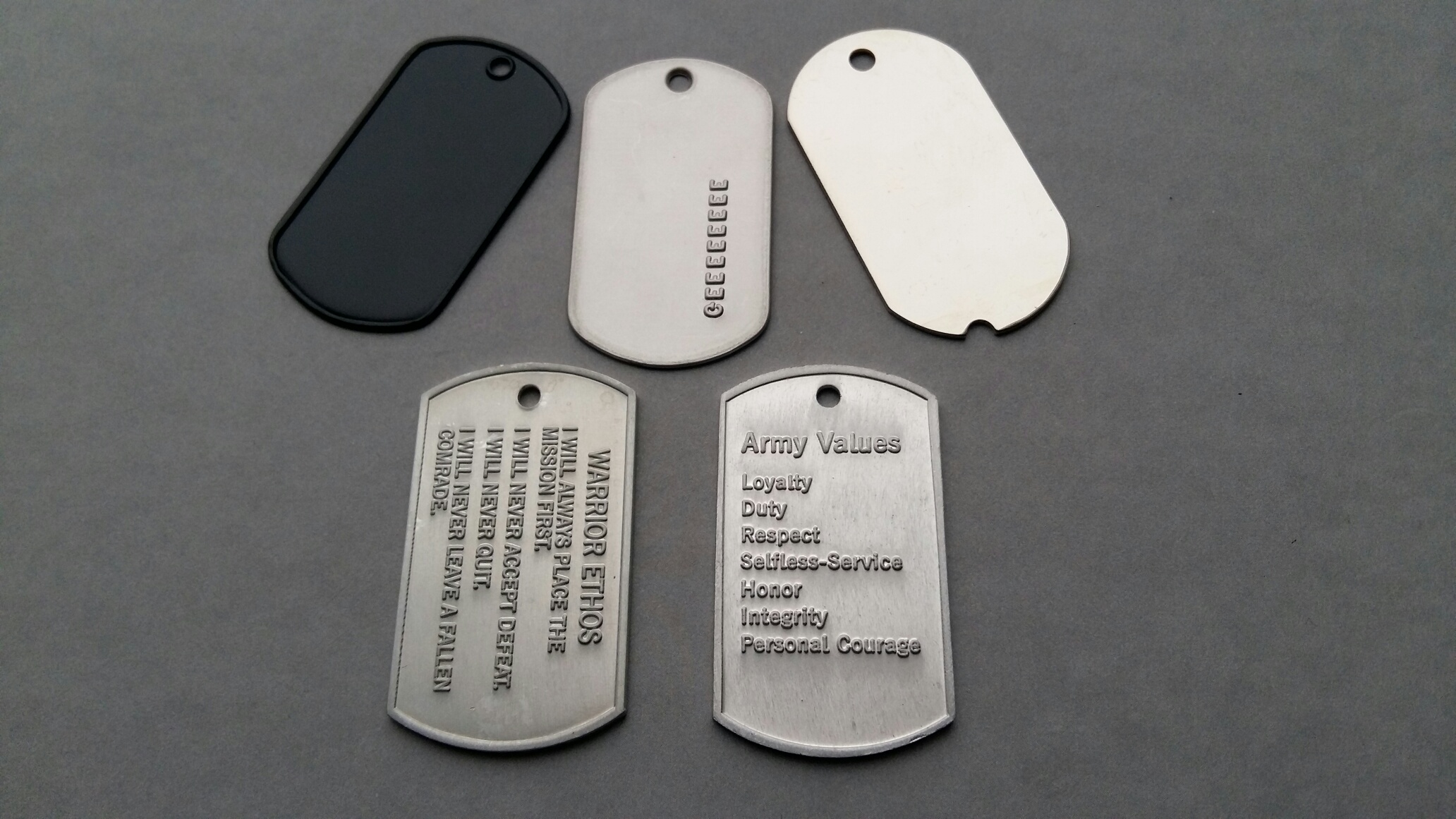 Army Values Dog Tag