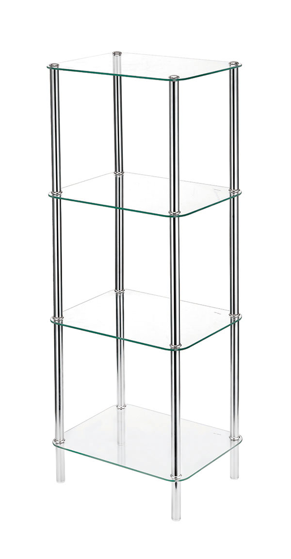 4 Tier Rack / Glass, Glass Shelf Rack, Taiwantrade