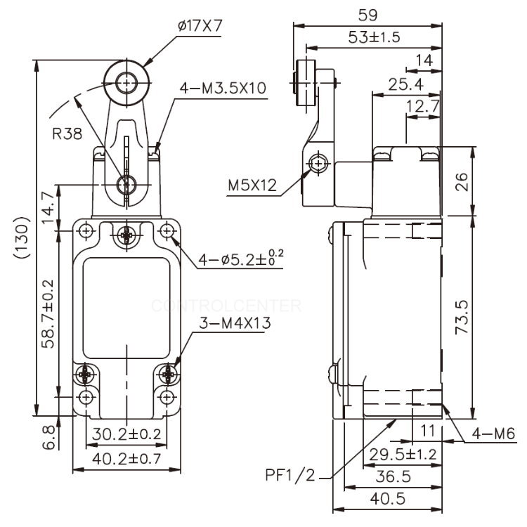 立式限動開關TZ-5104-2