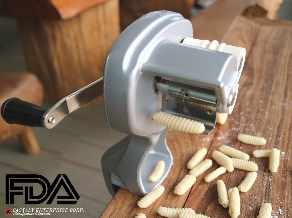 Cavatelli Maker with Nonstick Coating & Wooden Rollers Pasta and