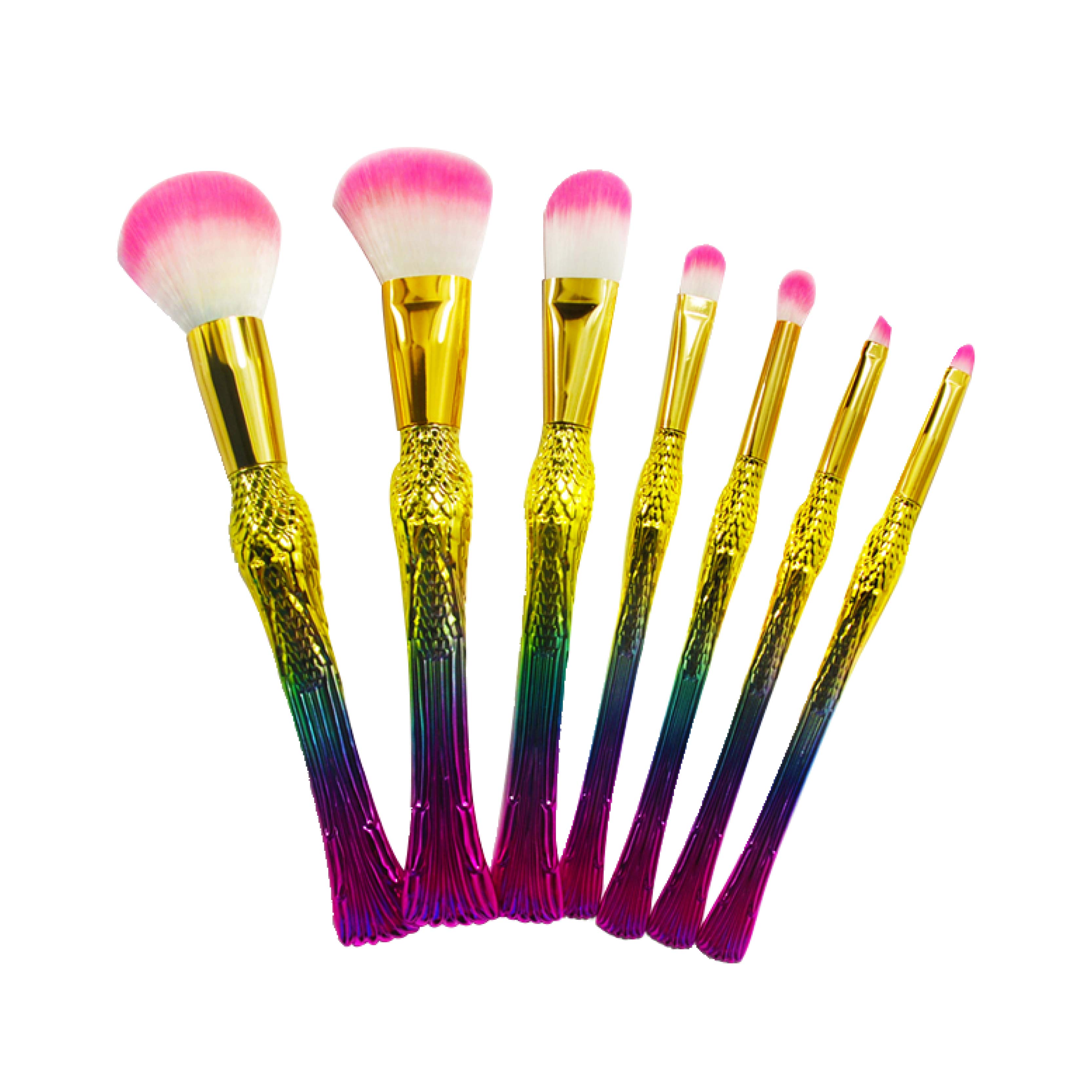 2018 newest Mermaid Cosmetic Brush Set &amp; 7pcs or 5pcs nylon hair