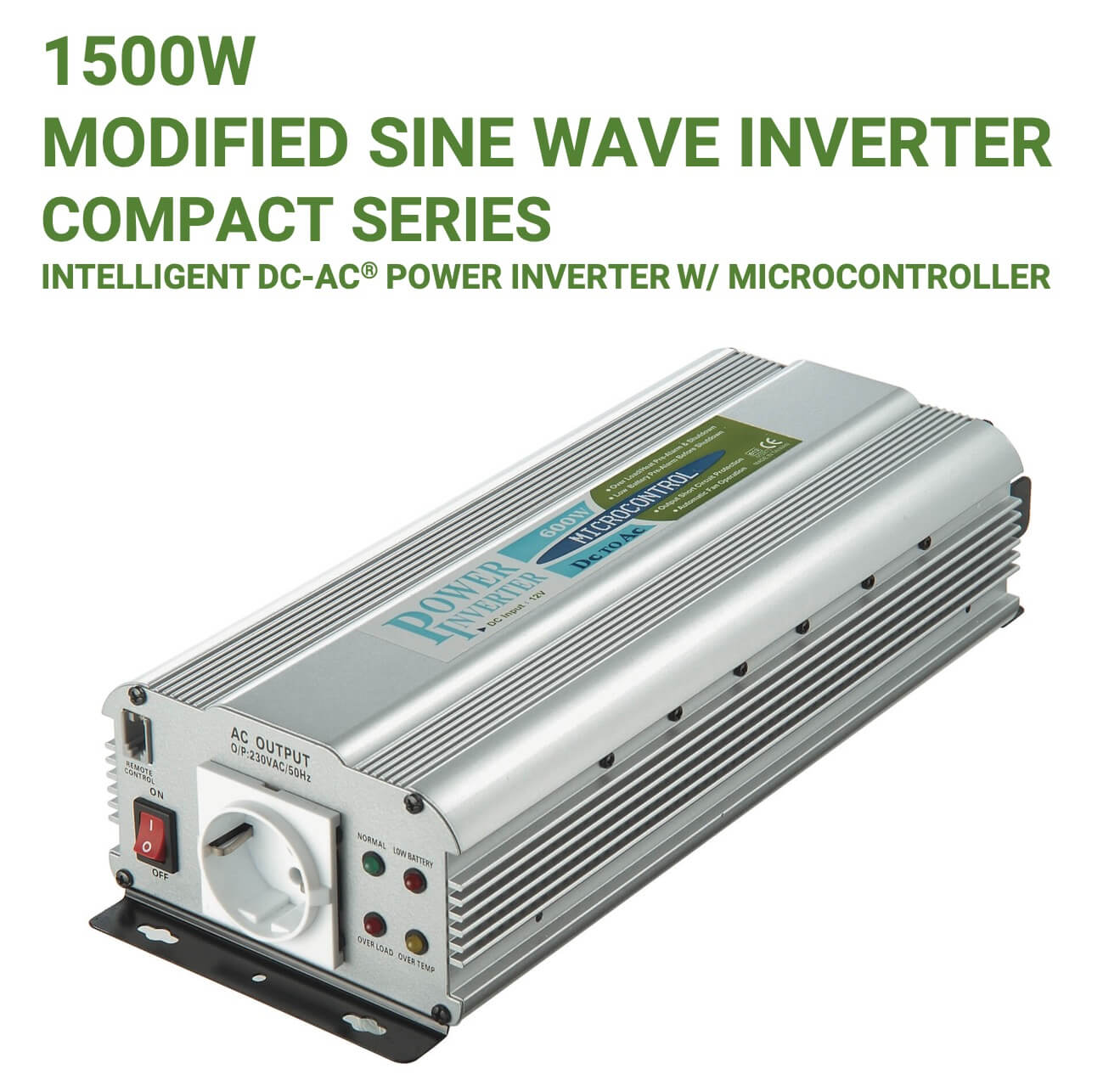 1500W Power Inverter Intelligent DCAC® with Microcontroller
