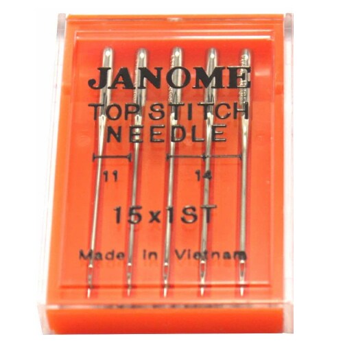 Top Stitch Needle 15 x 1ST Mixed Sizes 11/75 x 4 and 14/90 x 6 for