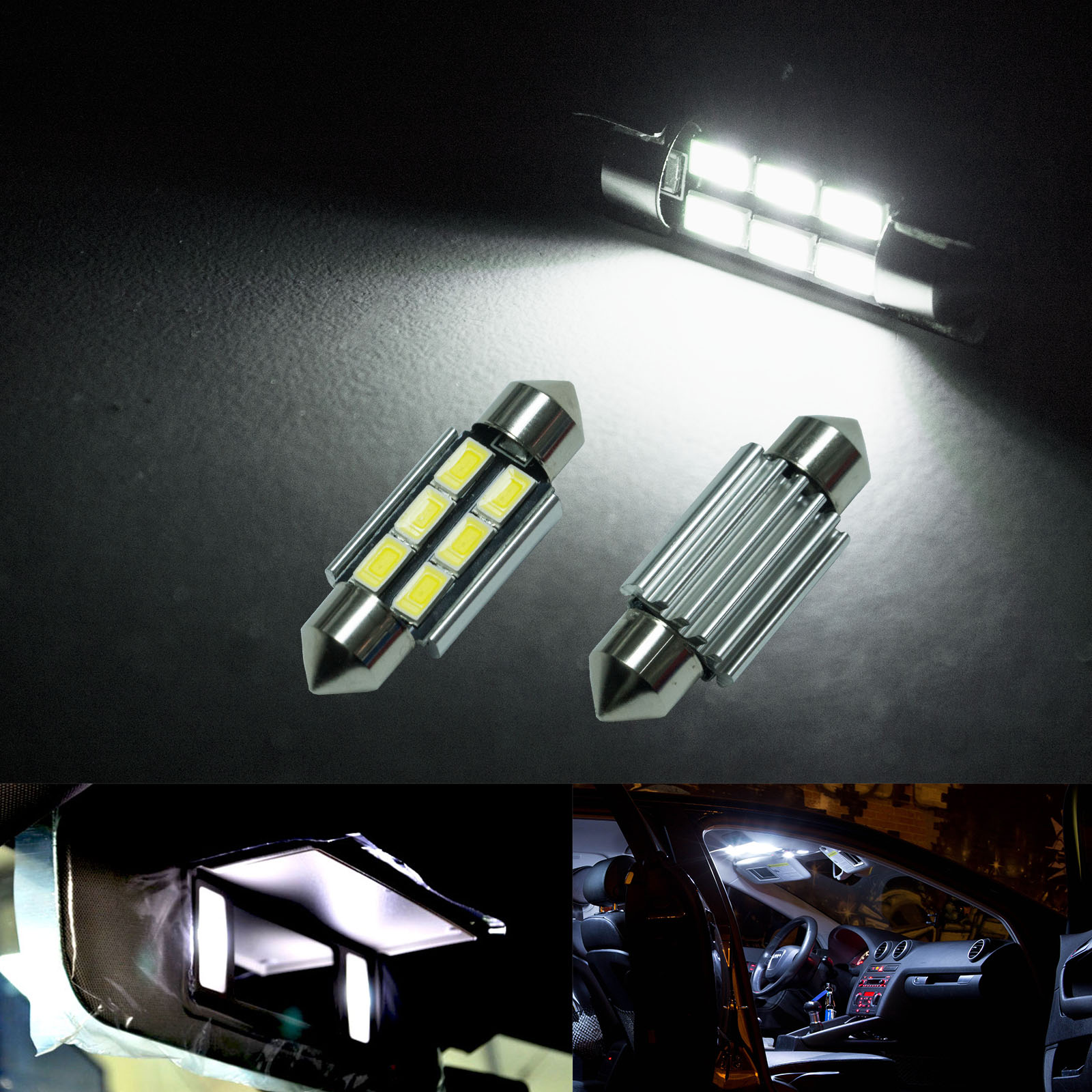 Pa Auto Car Interior Mirror Light Bulb Reading Lamp 5730 6smd Led