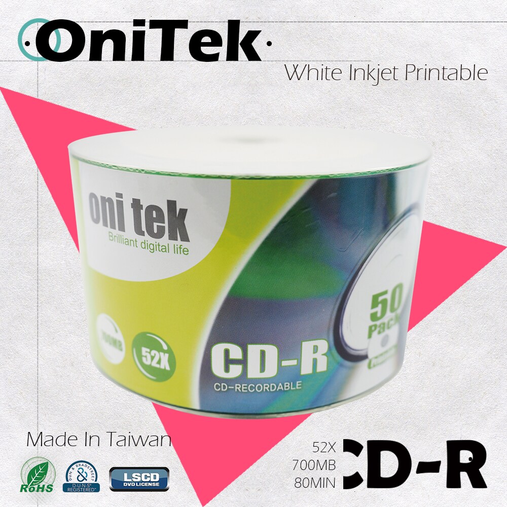 OniTek CD-R 52X White Injket Printable | Taiwantrade