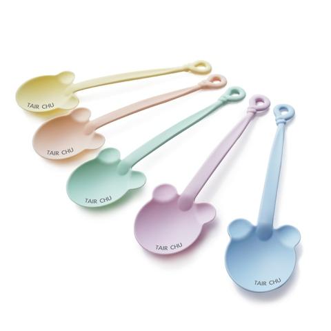 Color Disposable Spoon With Bear Shape