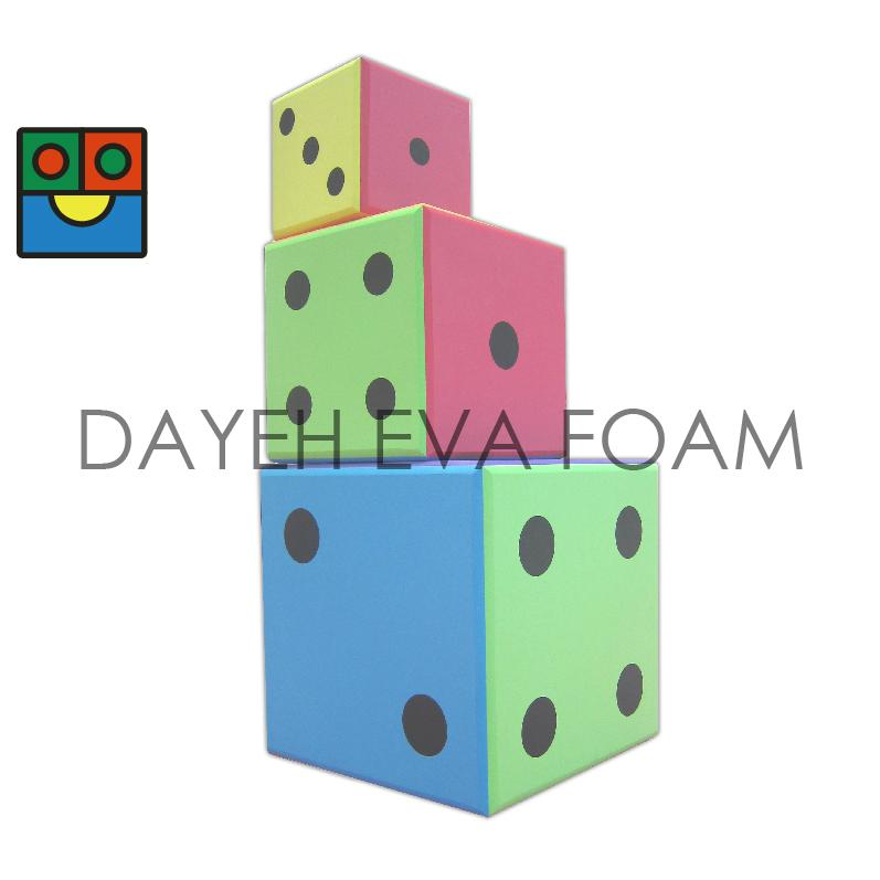 Foam Huge Dice, Inflatable, for game, EVA Foam, 153/4 Inch, Green