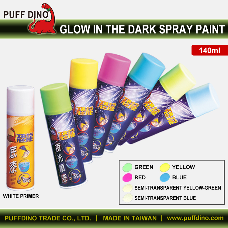 PUFF DINO GLOW IN THE DARK SPRAY PAINT GLOW IN THE DARK SPRAY COATING   B2B PP6 Glow Paint 