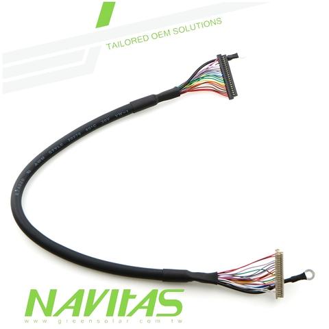 Hirose 40 Pin DF13 Connector LVDS Cable Assembly To JAE Hirose FI - S20S  1.25mm Connector