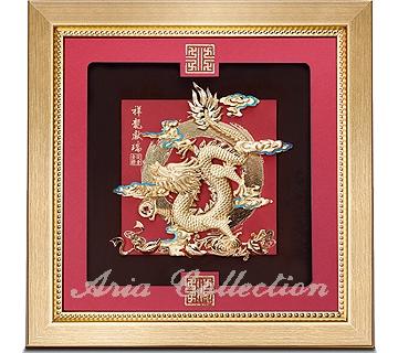 Gold leaf painting, Dragon, Auspicious dragon presents good omen