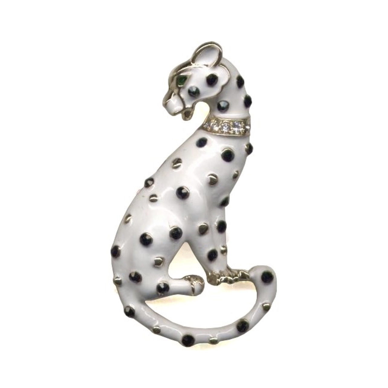 CAPE TOWN Slivertone Epoxy Jet Stone Brooches