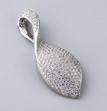 Sterling Silver Jewelry Pendant Micro pave setting Rhodium plating