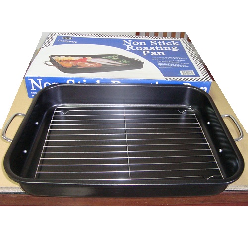 Large Size Roasting Oven Pan with Rack Carbon Steel NonStick