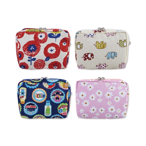 Fabric Carry-on Zipper Bag/Multifunctional Pouch/Coin Purse/Wallet