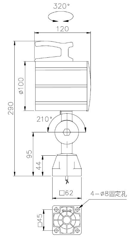 100φ防水式工作燈THL10-S