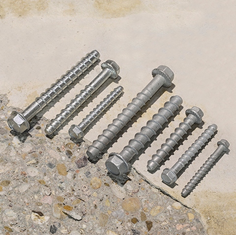 Dual hardness concrete screw anchor