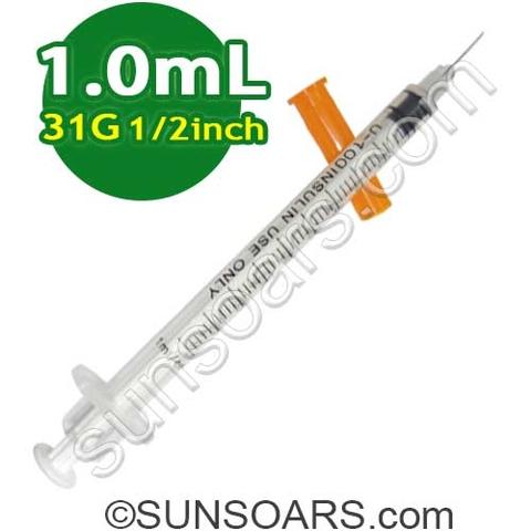 Insulin Syringe U 100 1 Ml With 31 G X 1 2 In 0 25mm X13mm Blister Taiwantrade Com