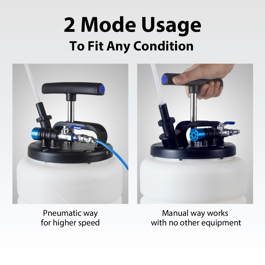 【FIRSTINFO】15L Pneumatic / Air & Manual / Hand Oil & Fluid Extractor