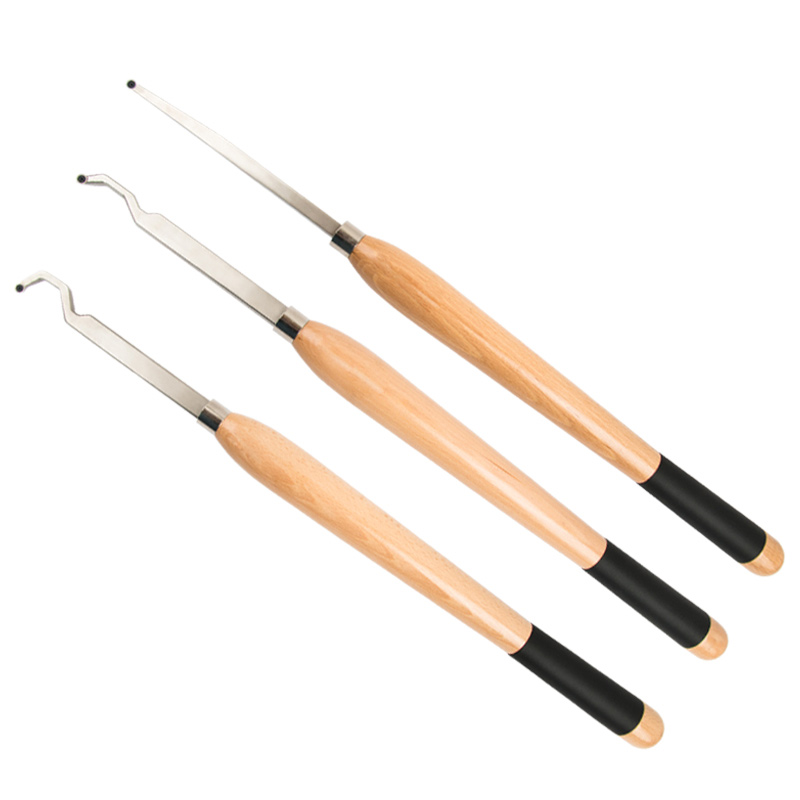 Wood Lathe Carbide Tip Hollowing Tool 3Piece Chisel Set