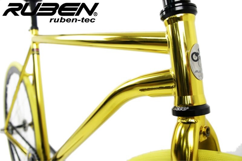 Anodized Chrome steel bike frame single speed bicycle
