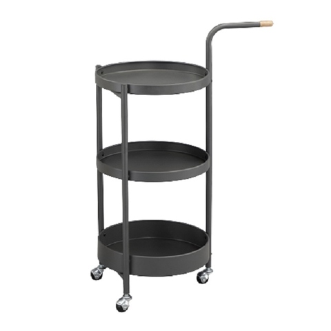 Home Rolling Trolley Cart with Handle - Gray