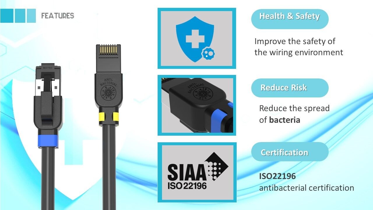 C6A Antibakterielles Patchkabel Merkmale