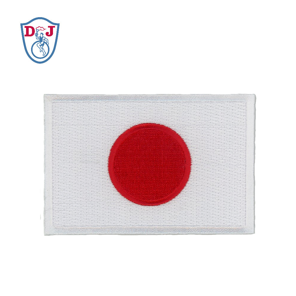 Sew On Wappen Embroidered Japan Flag design | Taiwantrade