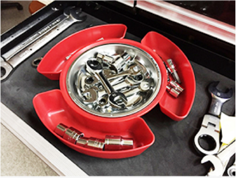 ROTATING MAGNETIC PARTS TRAY With  Stainless Steel TRAY