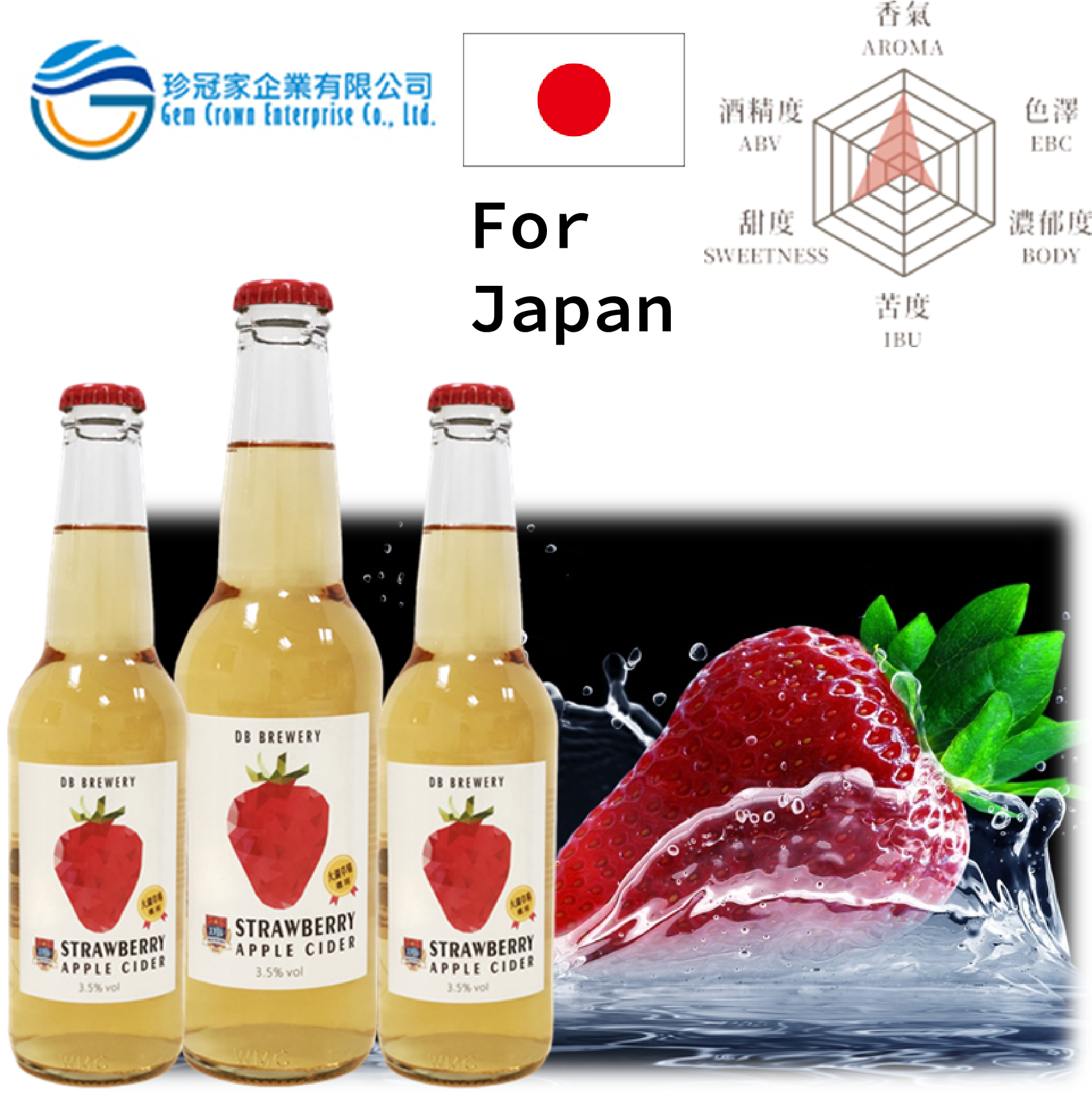 DB Brewery Strawberry Apple Cider Alcohol Beer