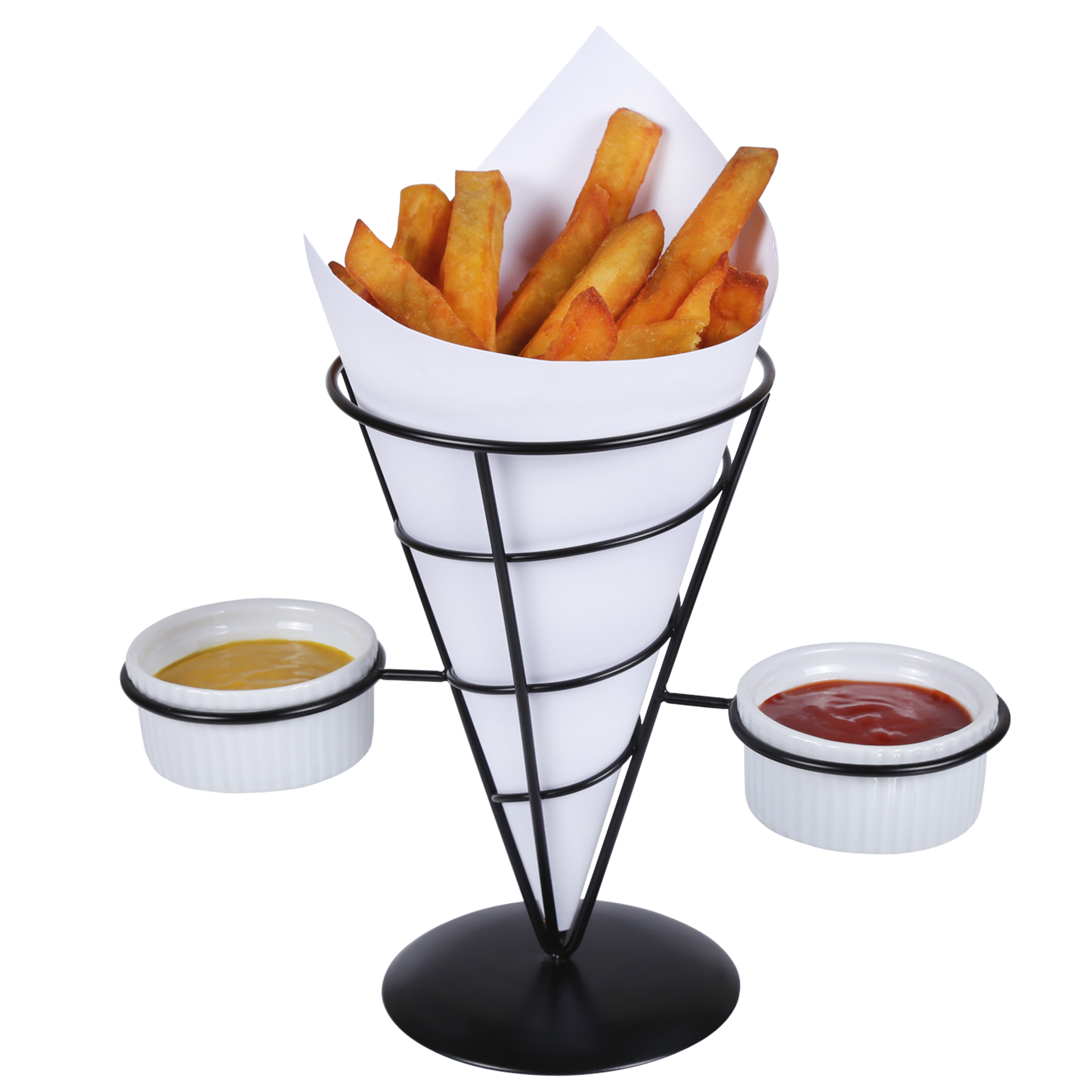 Iron Works 3 Pc French Fries Holder Serving Set