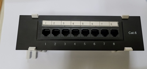 Cat6 8-Port Unshielded Patch Panel with Mounting Bracket/Vertical Mini Patch Panel