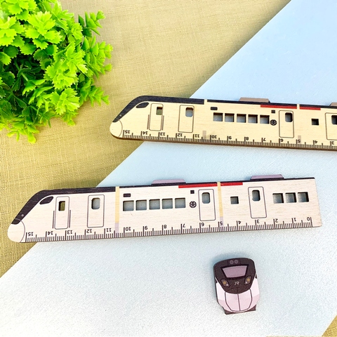 EMU3000 Train Shaped  15cm Wooden Ruler Souvenir Manufacturer Supplier Customization Gift designed