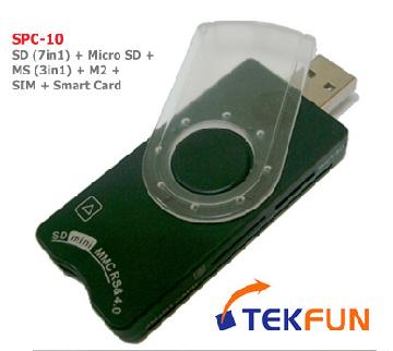 40in1 Combo USB Card Reader w/ SIM & Smart IC Card: SD (7in1) + Micro SD + MS (3in1) + M2 + SIM + Smart Card