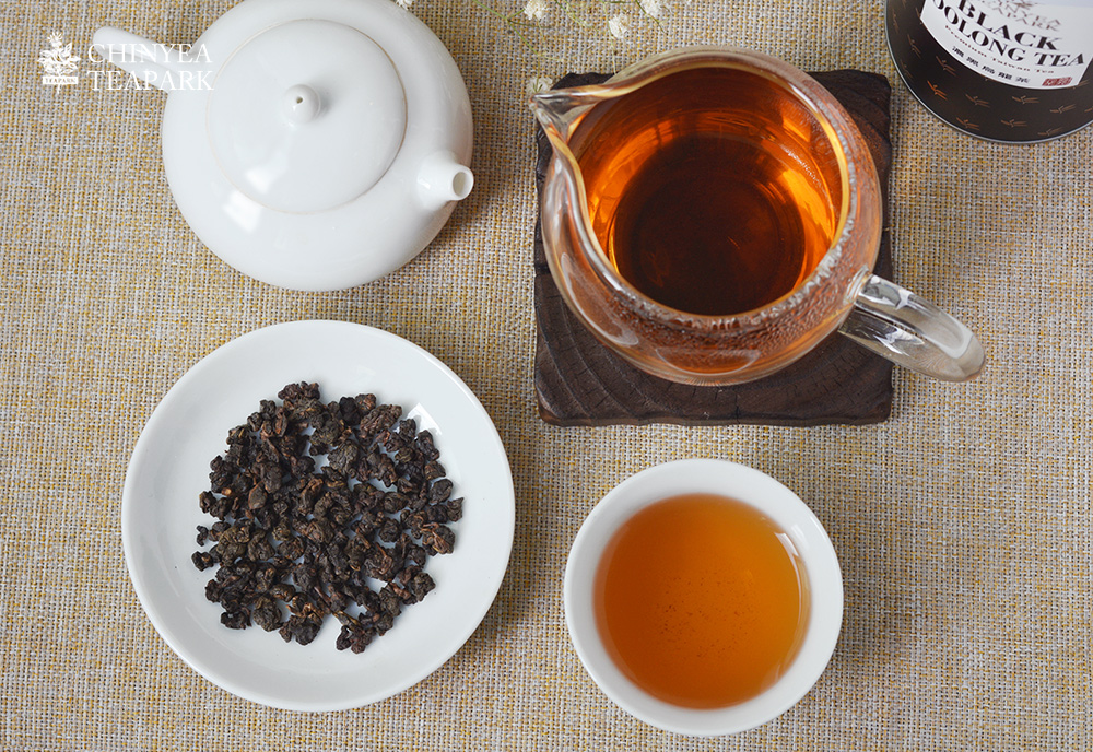 Black Oolong Tea Taiwan Heavily Roasted Dark Oolong Tea