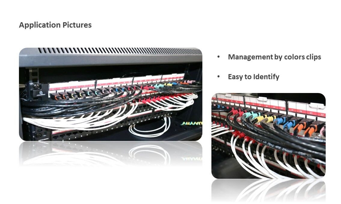 Das CRXCONEC-Patchkabel wird normalerweise mit dem im Rechenzentrum bereitgestellten Patchfeld kombiniert. Wenn unser Patchkabel mit Patchfeld in das Rackgehäuse eingelegt wird, ist das CRXCONEC-Patchkabel viel einfacher zu identifizieren.